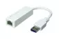 Preview: USB-adapter naar Gbit LAN voor MAC en PC, USB 3.0 (2.0) A-stekker naar RJ45-aansluiting, wit, DINIC Box