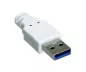 Preview: USB adapter to Gbit LAN for MAC and PC, USB 3.0 (2.0) A plug to RJ45 socket, white, DINIC box with Euro hole