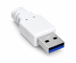 Preview: Adaptador USB para Gbit LAN para MAC e PC, ficha USB 3.0 (2.0) A para tomada RJ45, branco, saco plástico DINIC