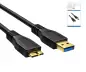 Preview: DINIC USB 3.0 cable A macho a micro B macho, 3P AWG 28/1P AWG 24, contactos dorados, longitud 2,00m, negro, caja DINIC