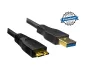 Preview: USB 3.0 cable A plug to micro B 3.0 plug, gold-plated contacts, black, 3.00m, DINIC polybag Preview: USB 3.0 cable A plug to micro B 3.0 plug, gold-plated contacts, black, 3.00m, DINIC polybag
