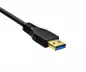 Preview: Cable USB 3.0 de conector A a conector micro B 3.0, contactos chapados en oro, negro, 3,00 m, DINIC polybag
