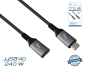 Preview: Prolunga DINIC USB 4.0, 240W PD, 40Gbps, da tipo C a C, spina in alluminio, cavo in nylon, nero, scatola con foro Euro, 1m