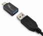 Preview: Adapter, USB C-stik til USB A-stik aluminium, space grey, DINIC-boks med eurohul