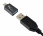 Preview: Adapter, USB C plug to USB A socket aluminium, space grey