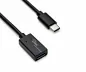 Preview: USB-C adapter C-tüüpi 3.0 A pistikupesale, OTG-võimeline, must, DINIC-karp koos Euro-auguga, 0,20m