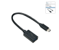 Preview: USB-C Adapter Typ C auf 3.0 A Buchse, OTG-fähig, schwarz, DINIC Box mit Euroloch, 0,20m