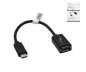 Preview: Adattatore USB-C da tipo C a presa 3,0 A, compatibile con OTG, nero, scatola DINIC con foro Euro, 0,20 m
