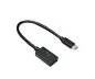Preview: USB adapter type C to 3.0 A socket, black, 0.20m, DINIC box