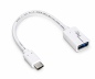 Preview: USB-C-sovitin C-tyypin 3.0 A pistorasiaan, OTG-yhteensopiva, valkoinen, 0.20 m, DINIC Box -laatikko