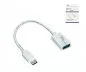 Preview: USB-C Adapter Typ C auf 3.0 A Buchse, OTG-fähig, weiß, 0,20m, DINIC Box
