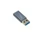 Preview: Adapter, USB A Stecker auf USB C Buchse Alu, space grau