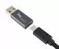 Preview: Adapter, USB A plug to USB C socket aluminium, space grey, DINIC Box