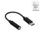Preview: USB-C Adapter auf 3,5mm Audio (digital), mit Chipsatz, schwarz, DINIC Box mit Euroloch, Länge 13,5 cm