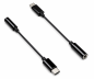 Preview: Adaptor USB-C la 3,5 mm audio (digital), cu chipset, negru, DINIC polybag, lungime 13,5 cm