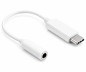 Preview: USB-C-adapter til 3,5 mm lyd (digital), med chipsæt, hvid, DINIC-polybag, længde 13,5 cm