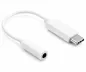 Preview: USB-C Adapter auf 3,5mm Audio (digital), mit Chipsatz, weiß, DINIC Polybag, Länge 13,5 cm