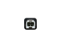 Preview: USB cable type C to USB 2.0 B plug, black, DINIC polybag, 0.50m