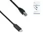 Preview: Kabel USB typ C na konektor USB 2.0 B, černý, krabička DINIC s eurootvorem, 1,00 m