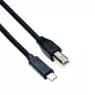 Preview: Kabel USB typ C na konektor USB 2.0 B, černý, polybag DINIC, 1,00 m