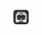 Preview: USB кабел тип C към USB 2.0 B щепсел, черен, DINIC кутия с евроотвор, 2,00 м