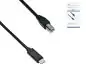 Preview: Kabel USB typu C na konektor USB 2.0 B, černý, krabička DINIC s eurootvorem, 2,00 m