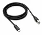 Preview: USB кабел тип C към USB 2.0 B щепсел, черен, DINIC кутия с евроотвор, 3,00 м