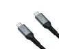 Preview: Cable USB 3.2 HQ tipo clavija C-C, negro, 0,50 m, admite carga de 100 W (20 V/5 A), 20 GBit/s, DINIC Box