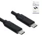 Preview: Câble de données et de charge USB 3.2, type C-C mâle, supporte une charge de 100W (20V/5A), noir, DINIC Box avec trou européen, 0,50m