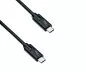 Preview: Câble de données et de charge USB 3.2, type C-C mâle, supporte une charge de 100W (20V/5A), noir, DINIC Box avec trou européen, 0,50m