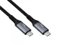 Preview: USB 3.2 HQ Daten u. Ladekabel Typ C-C Stecker, unterstützt 100W (20V/5A) Aufladung, 20 GBit/s, schwarz, Polybag, 0,50m