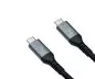 Preview: USB 3.2 HQ Kabel Typ C-C Stecker, schwarz, 1,00m, unterstützt 100W (20V/5A) Aufladung, 20 GBit/s, DINIC Box