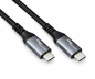 Preview: USB 3.2 HQ кабел за пренос на данни и зареждане, тип C-C щепсел, поддържа 100W (20V/5A) зареждане, 20 GBit/s, черен, полиспаст, 1 м