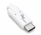 Preview: USB 3.2 кабел за пренос на данни и зареждане, тип C-C щепсел, поддържа 100W (20V/5A) зареждане, бял, полиетиленов плик DINIC, 1 м
