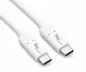 Preview: USB 3.2 кабел за пренос на данни и зареждане, тип C-C щепсел, поддържа 100W (20V/5A) зареждане, бял, полиетиленов плик DINIC, 2 м