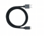 Preview: USB 3.1 cable type C - 3.0 A plug, data and charging cable, 5Gbps, 3A charging, black, DINIC box with Euro hole, 0.50m
