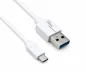 Preview: USB 3.1 кабел тип C - кабел за пренос на данни и зареждане 3.0 A, 5Gbps, 3A зареждане, бял, полиетиленов плик DINIC, 1 м