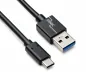 Preview: USB 3.1 кабел тип C - 3.0 A щепсел, кабел за пренос на данни и зареждане, 5Gbps, 3A зареждане, черен, DINIC кутия с евроотвор, 2 м