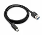 Preview: USB 3.1 кабел тип C - кабел за пренос на данни и зареждане 3.0 A, 5Gbps, 3A зареждане, черен, полиетиленов плик DINIC, 2 м
