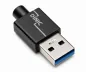 Preview: USB 3.1 кабел тип C - кабел за пренос на данни и зареждане 3.0 A, 5Gbps, 3A зареждане, черен, полиетиленов плик DINIC, 2 м