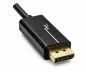 Preview: Καλώδιο προσαρμογέα USB τύπου C σε DisplayPort, 4K στα 60Hz, USB 3.1, αρσενικό σε αρσενικό, μαύρο, κουτί DINIC με οπή Euro, 2m