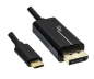Preview: USB 3.1 Kabel Typ C Stecker auf DisplayPort Stecker, 4K*2K@60Hz, schwarz, DINIC Polybag, 2m