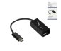 Preview: USB Typ C auf DisplayPort Adapter, 4k bei 60Hz, USB 3.1, USB Stecker auf DP Buchse, schwarz, DINIC Box mit Euroloch,