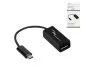 Preview: USB Type C to DisplayPort adapter, 4k at 60Hz, USB 3.1, USB male to DP female, black, DINIC box with Euro hole,