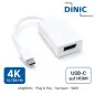 Preview: DINIC USB-C / DisplayPort-adapter V2, USB 3.1 Gen.2 Type-C-stekker naar DP-aansluiting, 4K@60Hz, wit