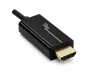 Preview: USB 3.1 kabel type C plug naar HDMI, 4K2K@60Hz, HDCP, HDR, DP-ALT, zwart, 2,00m, DINIC box met Euro gat