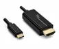 Preview: USB 3.1 kabelis ar C tipa kontaktdakšu HDMI, 4K2K@60Hz, HDCP, HDR, DP-ALT, melns, DINIC polipakete, garums 2,00 m