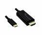 Preview: USB 3.1 Kabel Typ C Stecker auf HDMI, 4K2K@60Hz, HDCP, HDR, DP-ALT, schwarz, 2,00m, DINIC Box mit Euroloch