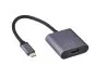 Preview: Adapter USB C to HDMI, aluminium, USBC plug to HDMI socket, 4K*2K@60Hz, HDR,HDCP, space grey, DINIC box with Euro hole