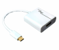 Preview: Sovitin USB-tyypin C-pistoke HDMI-liitäntään, 4K*2K@60Hz, HDR, valkoinen, DINIC-polypussi